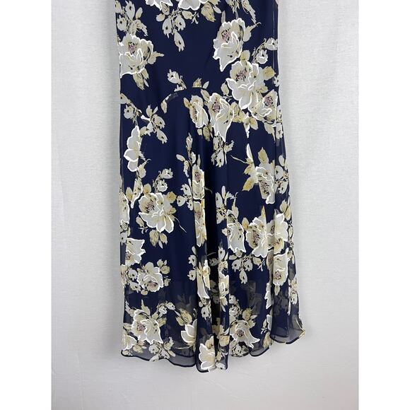 Signature by Robbie Bee Dress Fit and Flare Bias Cut Floral Midi Elegant Coastal - Picture 3 of 6